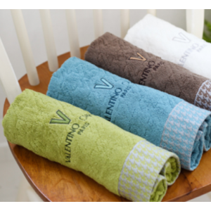 발렌티노 크리스티 하운즈 체크 고급 타올