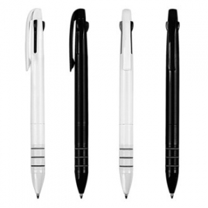 TC 라인 3색 볼펜 불투명 볼펜 흰색, 검정 독일 잉크