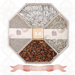 명품 팔각 한지누리함 1호 멸치 선물세트