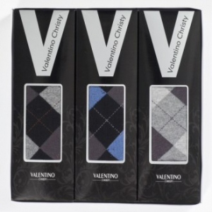 발렌티노 아가일 실선 장목신사 3족 세트