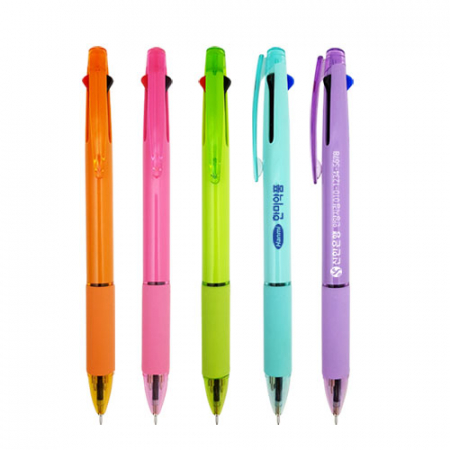 핫트 3색 니들 칼라 볼펜 0.7mm // 국산 #2