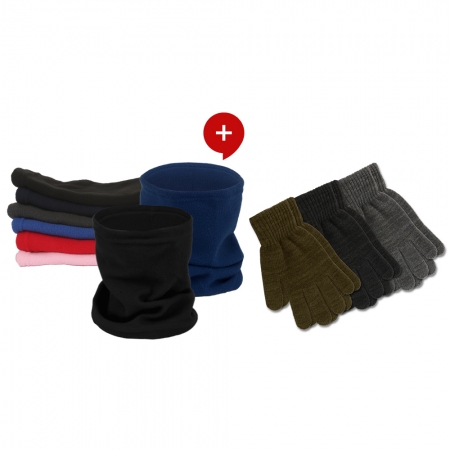 무지 터치 니트장갑 + 폴라폴리스 넥워머 세트 #2