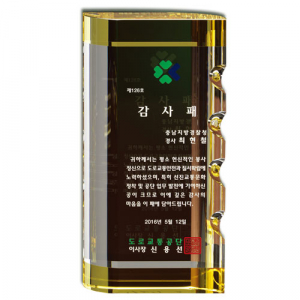투톤 크리스탈 상패 sqBd 3 4