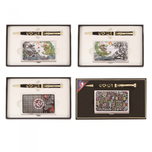 한글 볼펜 한글 자개 명함케이스 전통 굿즈