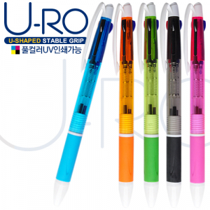 유로 3색 그립 투명 볼펜 (독일 잉크)