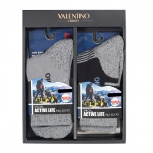 발렌티노 기능성 중목 등산 양말 (남) 2족 세트