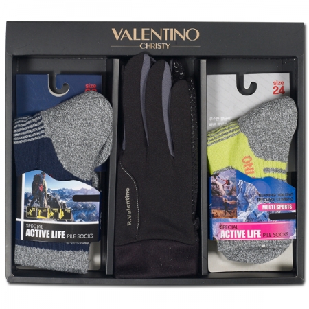 발렌티노 파일등산양말(남/여)+스마트폰 파워터치 등산장갑(남) 3종세트 #2