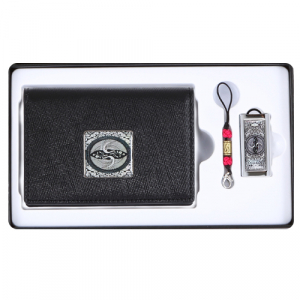 쌍학 자개 가죽 명함지갑 자개 대용량 USB