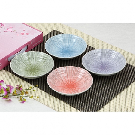 [그릇세트] 파스텔 빗살 찬기22cm 4P #2