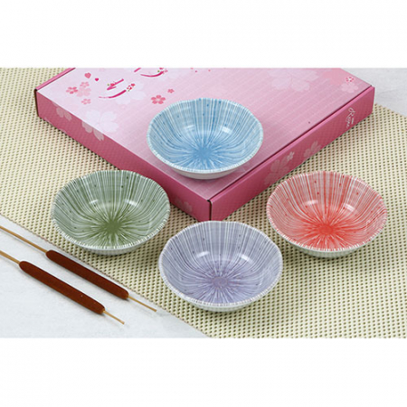 [그릇세트] 파스텔 빗살 찬기 14CM 4P #2