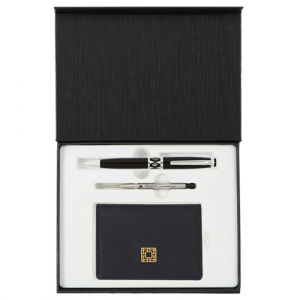 자개프리미엄볼펜+리필심+완자문 소가죽 명함지갑