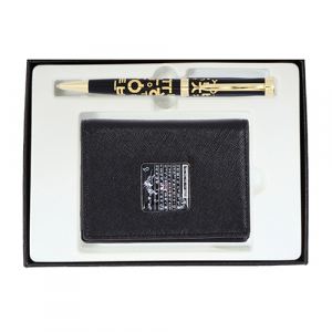 한글 볼펜+훈민정음 자개 소가죽 명함지갑