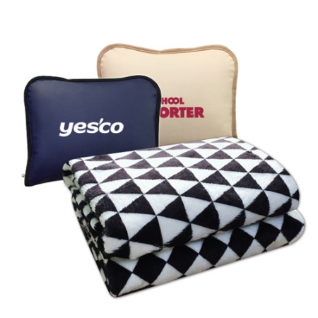 극세사 페블 가죽 쿠션 담요 #4