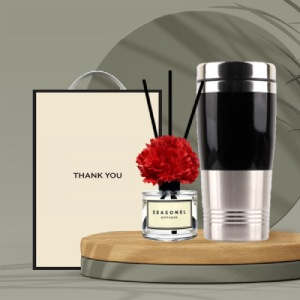 시즈넬 선물세트 디퓨저 50ml카네이션 + 럭셔리텀블러