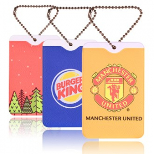 풀컬러 인조가죽 스마트 카드 포켓 (고리형) / 카드지갑