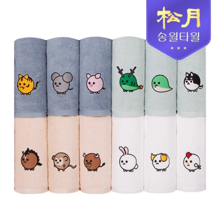 [송월타올] 12지신 타올 130g 40x80cm #2