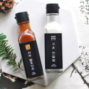 비 온뒤 첫 소금 2조 세트 120ml (천일염+발효 식초)