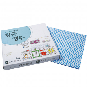 재사용 가능!!아델 향균 행주 5P (스티커 인쇄)