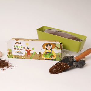 고기친구 투톤텃밭 세트 - 적겨자+상추 (인쇄 상품)