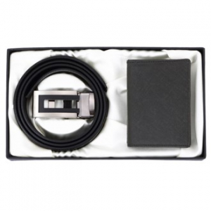 심플 메탈 가죽 벨트 사피아노 소가죽 명함지갑