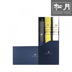 송월 카운테스마라 3단 폰지 우산 1p +센치 타올 2P