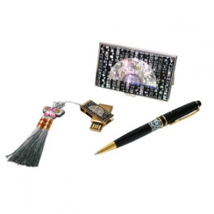 자개 USB 금장 3종 세트 훈민 부채 8G