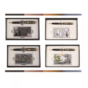 훈민정음 볼펜+훈민정음 보상화 자개 명함케이스