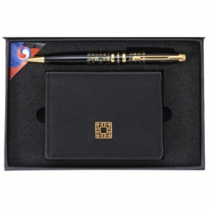 훈민정음 볼펜+완자문 소가죽 명함지갑