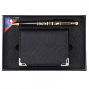 훈민정음 볼펜+사피아노 코너 소가죽 명함지갑