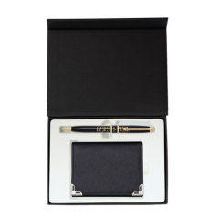 훈민정음 볼펜+사피아노 코너 소가죽 명함지갑