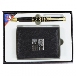 훈민정음 볼펜+수복자개 소가죽 명함지갑