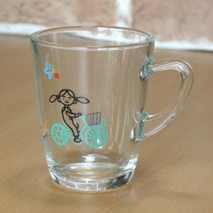 유니온 손잡이 유리 머그잔