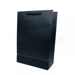 [종이가방] 아트지 무지 쇼핑백 블랙 (롱특대) 25.5*36.5*12cm