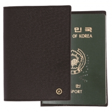 출장준비물  심플한 소가죽 여권지갑 블랙