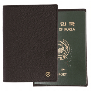 출장준비물  심플한 소가죽 여권지갑 블랙