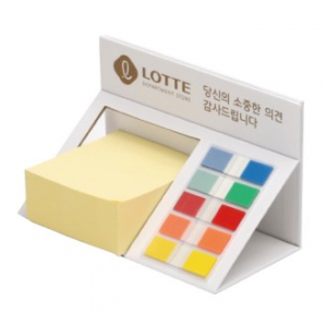 거치식 메모지 (대 / 점착 300매+팝업 플래그 10매)