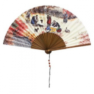 오죽선 대 기성 부채(풍속도)