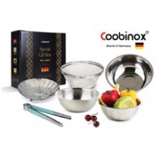 쿠비녹스 믹싱볼 쌀함박 채망 채반 찜판 집게 6종 세트 co-1128