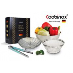 쿠비녹스 믹싱볼 채망 찜판 집게 4종 세트 co-1122