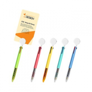 명함형 3색볼펜 3색 볼펜 부채 명함볼펜