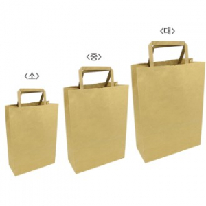 크라프트 무지 플랫 쇼핑백 중 200장 26*35*9cm