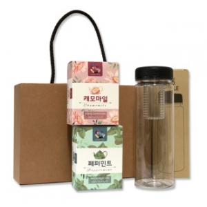 차와 텀블러 기프트세트, 다예차 2박스 + 에코젠 보틀 500 + 그린티망