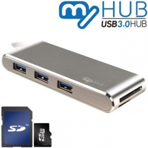 마이허브 5포트콤보 C타입 USB3.0 알루미늄허브 UA3-CS