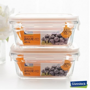 글라스락 뉴라인 480ml 2p 세트 밀폐용기