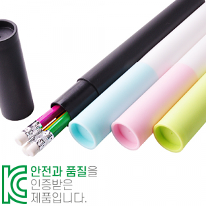 인젝션 육각 지우개 연필 3P [바닐라 원통 세트]