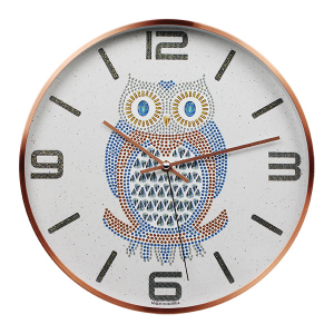 로즈 골드 부엉이 벽시계 300