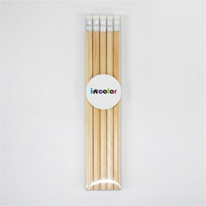 인컬러 투명 케이스 5본입 네츄럴 연필 세트