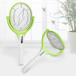 특허 받은 90도 헤드 회전 모기채 전기 파리채 해충 퇴치