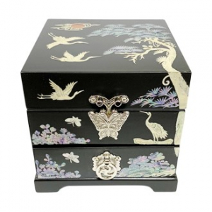 송학 서랍 보석함 2단