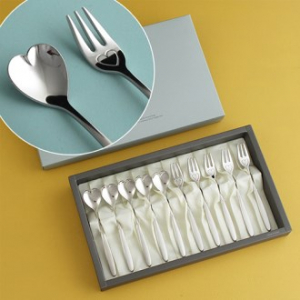 엔젤하트 티스푼포크 10P 아이스크림스푼 포크